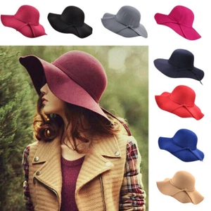 Haute Edition Women's Felt Wool Blend Floppy Hat - Picture 1 of 25