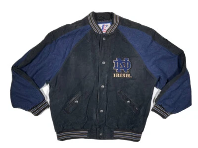 Notre Dame Jacket Men Large Fighting Irish Leather Wool Heavy Coat Letterman - Image 1 of 4