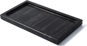 Natural Real Marble Bathroom Tray Countertop 9'' Vanity Tray Makeup Organizer fo - Picture 1 of 8