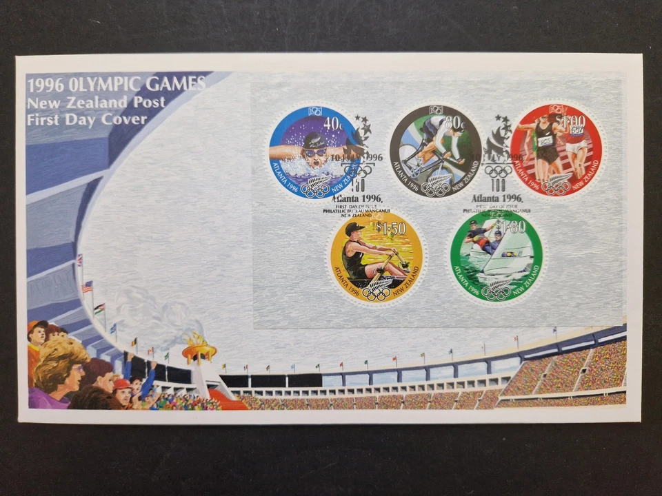 New Zealand 1996 Olympic Games M/S FDC First Day Cover #C63362 - Image 1 of 1