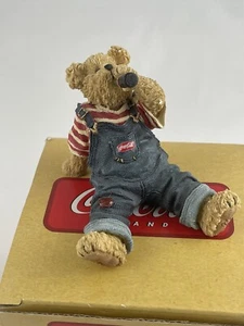 Boyd Bears 2005 Bearstone Coca Cola Figurine Billy Ahhh! With Box - Picture 1 of 6