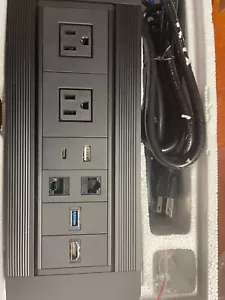 Konferenztisch Stromtülle Rechenzentrum HDMI/Steckdose/CAT 6/USB/Typ-C - Bild 1 von 8