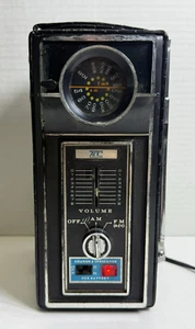 Vintage 1970er AITC Armaturenbrett Zifferblatt tragbarer Transistor AM/FM Radio schaltet sich ein FUNKTIONIERT - Bild 1 von 15