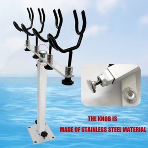 Boat Rod Pod Sure Grip Aluminum  Steel PVC Coated Steel Wire Fishing Pole Holder - Picture 1 of 8