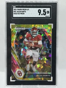 Jalen Hurts Rare Panini Prizm Gold Ice Prizm Refractor Short Print SGC 9.5 - Picture 1 of 3