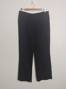 Country Road Black Silk Linen Blend High Rise Wide Leg Pants Size 12 EUC - Foto 1 di 7