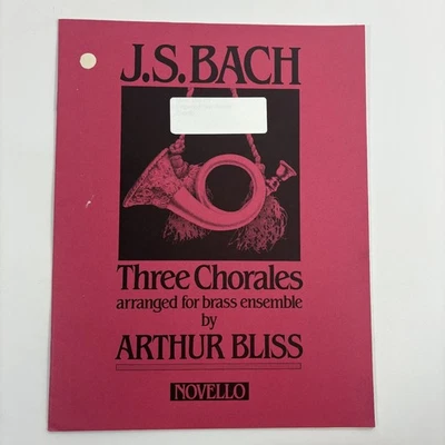 J.S. 巴赫三合唱黄铜合奏音乐配乐和零件 Arthur Bliss Novello — 第 1/4 张图片