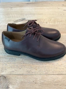 Women Camper Iman Oxford Shoes Burgundy Leather Lace Up Casual Shoes NEW - Picture 1 of 6