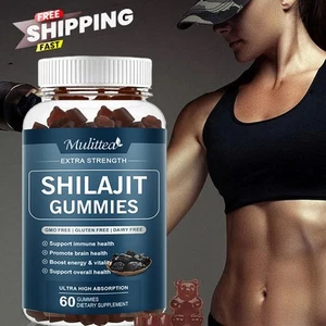 2x Himalayan Shilajit Gummies Pure Shilajit Extract Extremely Potent, Fulvic Aid - Picture 1 of 12