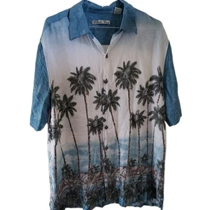 Batik Bay Men's Short Sleeve Tropical Button Down Shirt - Picture 1 of 3