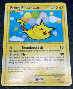 Flying Pikachu 113/111 MP Secret Holo Rare Rising Rivals Pokémon Card! - Picture 1 of 3
