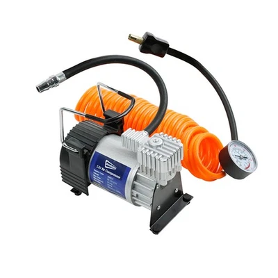 Kruga Air Compressor 12V With 5m Coiled Air Hose Pipe Gauge - Streetwize SWAC14 - Image 1 of 4