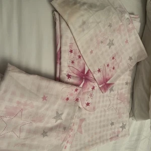 Pink butterfly & stars single bed duvet cover used - Picture 1 of 1