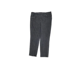Ruby Rd. Pull On Straight Women's size 16P Black Denim jeans - Picture 1 of 4