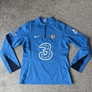 Chelsea Nike Storm Fit Azul Edición Jugador Entrenamiento Taladro Top Cuarto Cremallera Pequeño - Imagen 1 de 11