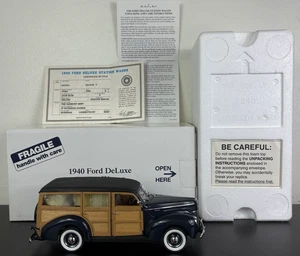 Danbury Mint 1940 Ford Deluxe Station Wagon 1/24 - Brand New / Never Displayed - Picture 1 of 14