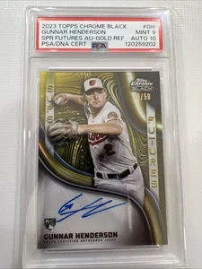 2023 Topps Chrome Black Super Futures Auto Gunnar Henderson Gold Refractor /50 - Picture 1 of 2