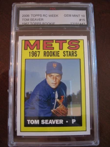 2006 Tom Seaver #15 Topps 1967 Karte FGS GEM MINT 10 LOT G - Bild 1 von 2
