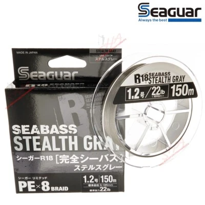 Seaguar R18 Seabass 150 m PE1.2 22 LB 8 Kureha Braided Fishing Line - Image 1 of 2