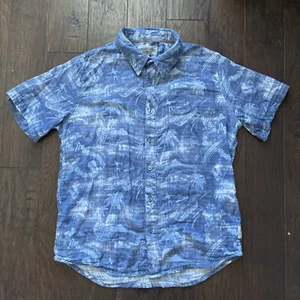 MARGARITAVILLE HAWAIIAN ALOHA BLUE SHIRT MENS SZ Large TROPICAL BEACH - Picture 1 of 9