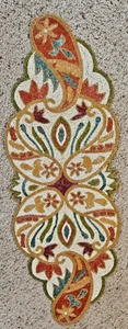 Neu ohne Etikett Perlen Tischläufer Herbstfarbe Paisley Blumen 36 cm lang - Bild 1 von 5