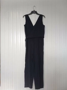 1 State Navy Side Tie Sleeveless Jumpsuit Size 8 - Picture 1 of 1