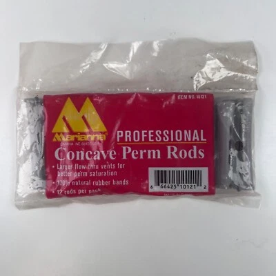 Varillas permanentes cóncavas Marianna grises cortas 3/8" paquete de 12 | Herramienta para el cabello de salón profesional #10121 Foto 1 de 4