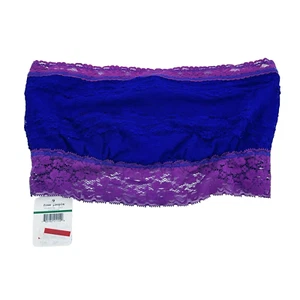 Intimately Free People BH ultraviolett trägerlos Spitze Bandeau groß neu mit Etikett - Bild 1 von 15