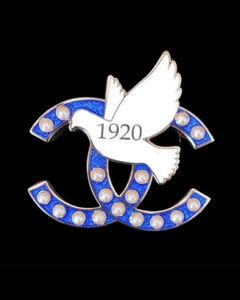 ZPB, Zeta Phi Beta, 1920 Classic Couture Brooch With Keepsake Pouch - Picture 1 of 1