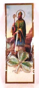 Saint Patrick's Prayer & Shamrock Pin in Original Cellophane Package Catholic - Picture 1 of 2