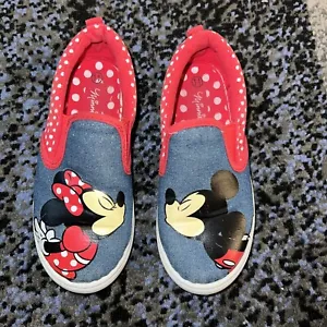 Disney Mickey Mouse Youth Kids Size 11 Slip On Shoes Pre-owned. - Picture 1 of 6
