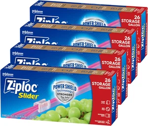 Gallon Food Storage Slider Bags Power Shield Technology for Durability, 104 Bags - Picture 1 of 12