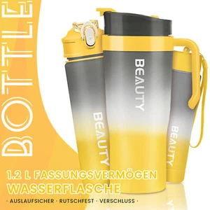 Wasserflasche Mit Strohhalm Sportflasche Auslaufsicher BPA-FREI,Gym,Fitness DE - Bild 1 von 13