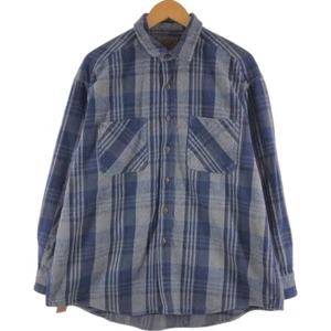 90s~00'S St. John's Bay Long Sleeve Heavy Flannel Check Shirt Men's XL Vinta... - Picture 1 of 5