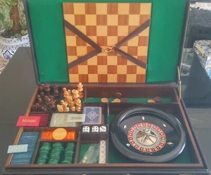 Dal Negro Set casinò - Poker - Scacchi - Roulette - Dama - Carte Francesi - Foto 1 di 24
