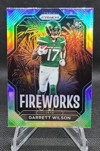 2022 Panini Prizm GARRETT WILSON RC Rookie Silver Prizm Fireworks - Jets #F-21 - Bild 1 von 2