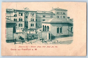 Germany Postcard Greetings from Frankfurt Building Entrance Gate 1912 - Picture 1 of 2