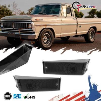 For FORD F-100 F100 Turn Signal Light Smoke Lens Set Left & Right 1970-1971-1972 - Image 1 of 4