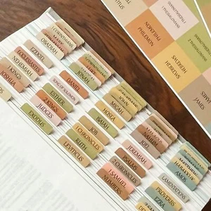 Laminated Bible Tabs, Reposition Large Print Stickers, Easy to Read and Apply - Picture 1 of 4