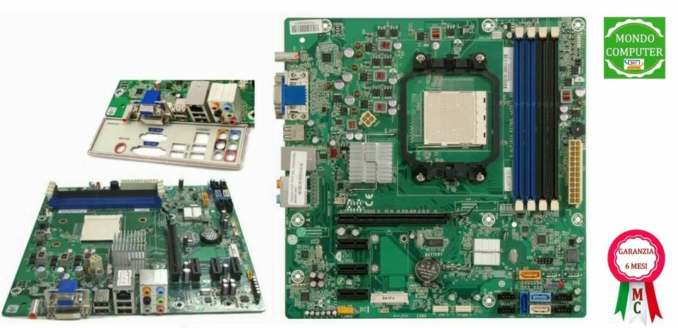 SCHEDA MADRE SOCKET AM3 HP ALPINIA-RS780L-uATX + ATHLON  II X 2 240 +DISSIPATORE - Immagine 1 di 1