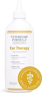 Fórmula veterinaria cuidado clínico terapia del oído, 8 oz. - Limpiador de oídos para gatos y perros - Imagen 1 de 7