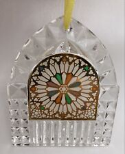 Vintage Gorham Crystal Rose Windows of the World French Cathedral Ornament