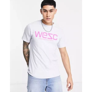 WESC Max Wesc Logo Skateboard SS T-Shirt Tee Gray NEW NWT Streetwear Skate - Picture 1 of 4