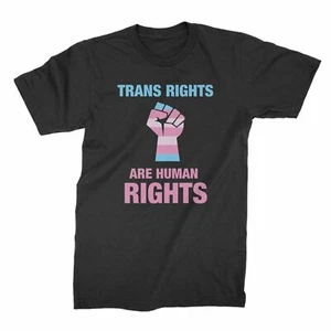 Trans Rights Are Human Rights T Shirt Transgender Pride Tshirt - Picture 1 of 11