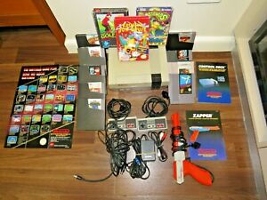 NINTENDO '85 NES Console,12 Games, Controllers+Zapper+Cords+Instructions: WORKS!