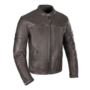 Men's Motorbike Riding Brown Leather Jacket Motorcycle Leather Jacket with Armor - Picture 1 of 13
