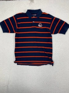 Boise State Crable Sportswear Shirt Men Black & Orange Stripes Golf Polo M - Picture 1 of 10