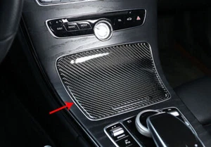 Middle Console Cigarette Lighter Trim For Mercedes-Benz GLC 2016-21 Carbon Fiber - Picture 1 of 9