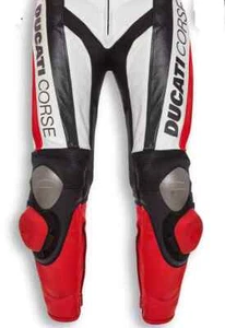 Pantalón de cuero de vaca Ducati Corse para motocicletas carreras motociclista - Imagen 1 de 3