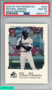 2000 SP TOP PROSPECTS MINOR MEMORIES MICHAEL JORDAN #MJ4 CHICAGO PSA 10 GEM MT